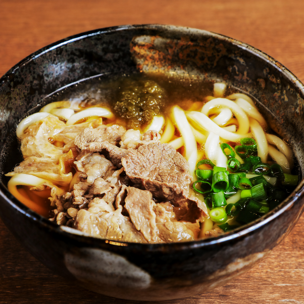 U_32_肉うどん 肉うどん / Udon with Sukiyaki Beef|池袋でたこ焼きのデリバリーならたこ焼 元祖どないや池袋店
